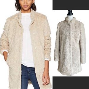 Kenneth Cole Shaggy Faux Fur Coat S